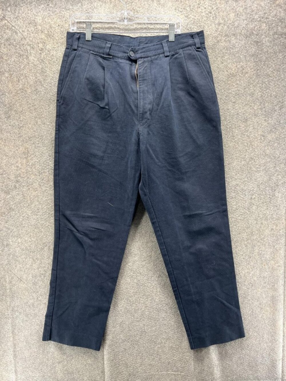 R.M. Williams Pants Men 35x32 Blue Corduroy Pleated Casual Straight Trousers